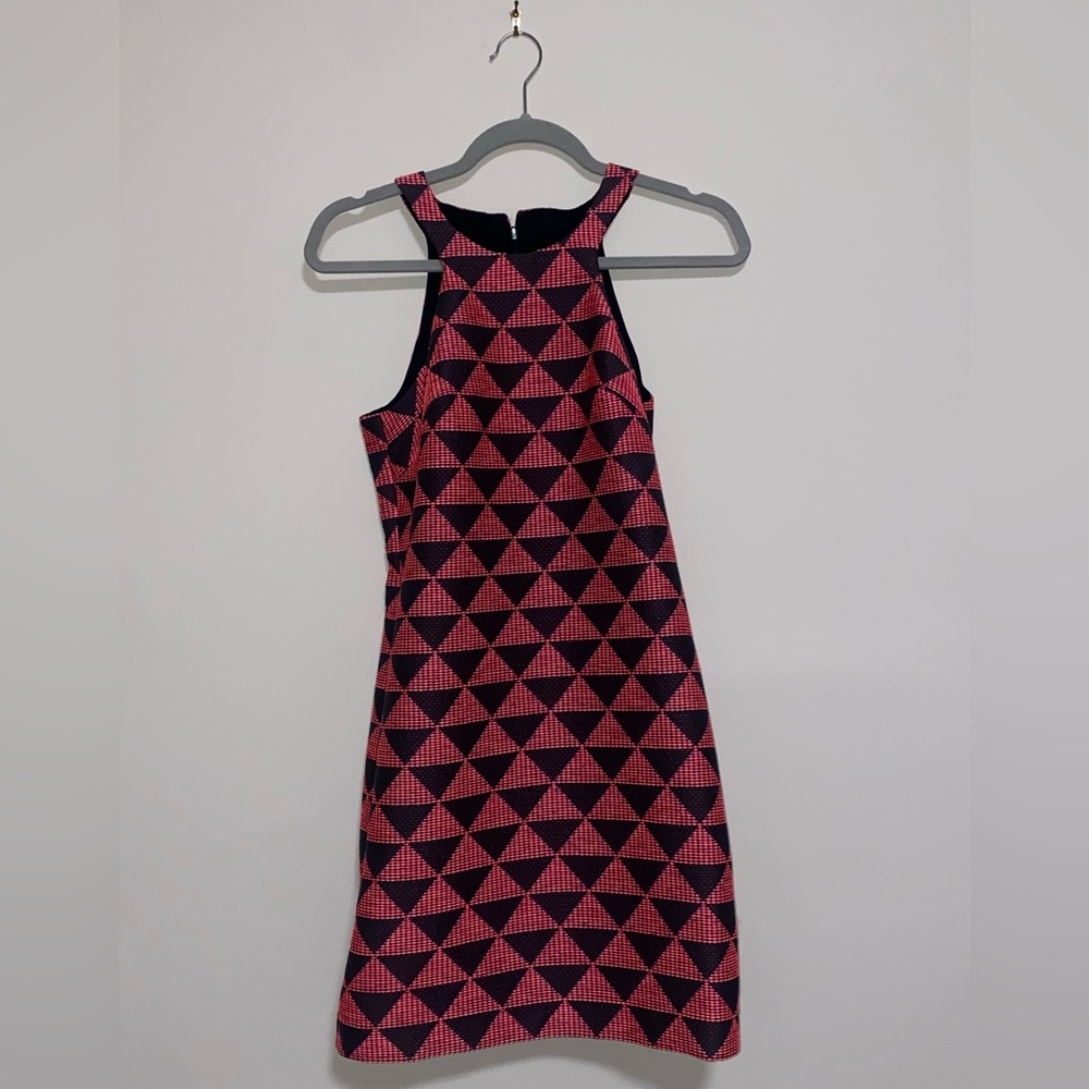 Trina Turk mod print, sleeveless shift dress